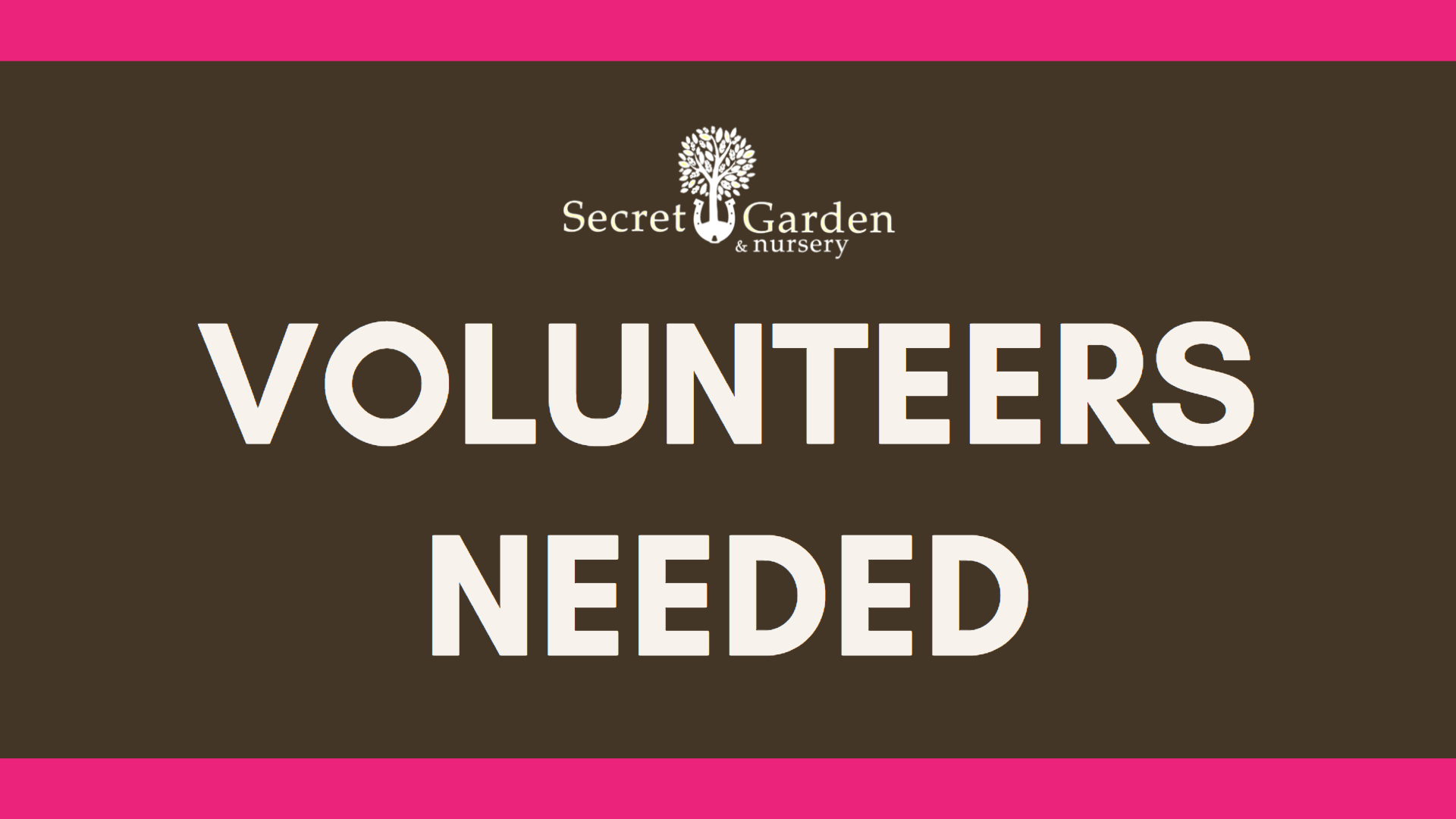 Volunteers Needed at the Secret Garden 