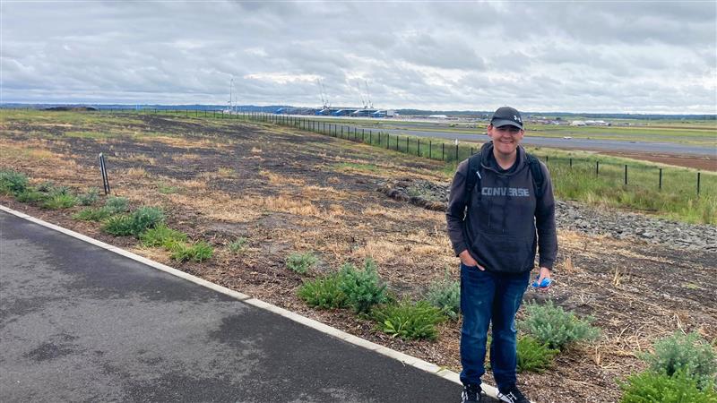 Anthony's dream to visit the new Western Sydney Airport