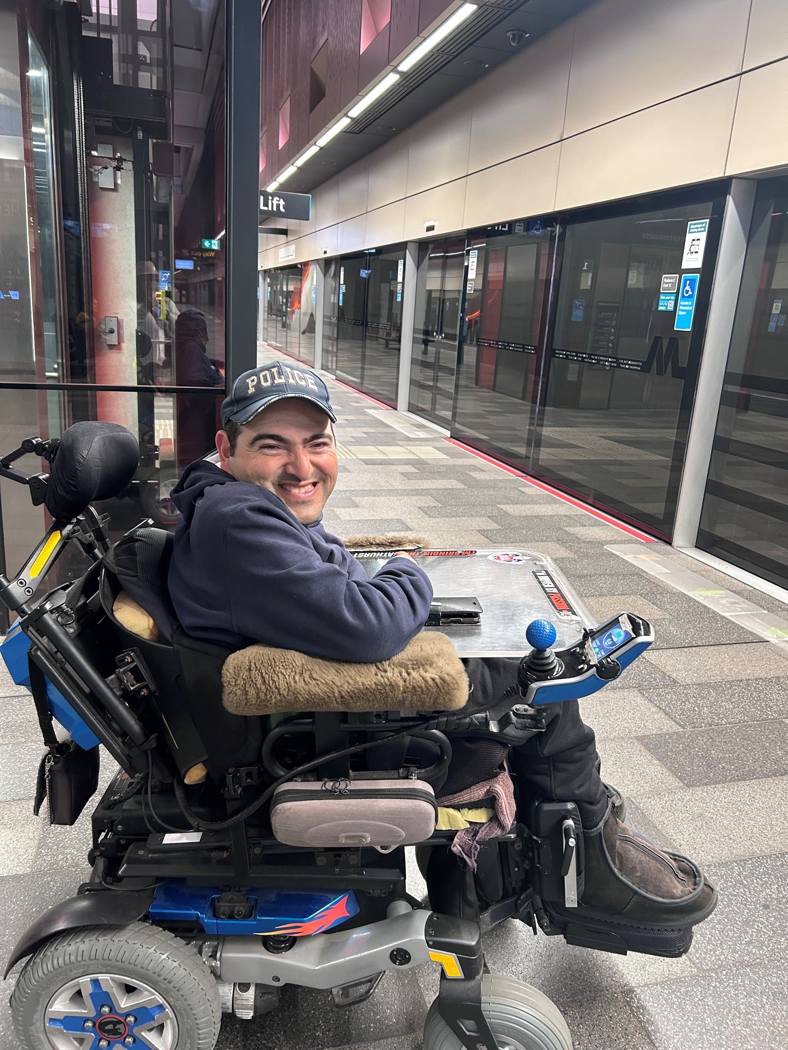 Photo of Vincent at the metro station