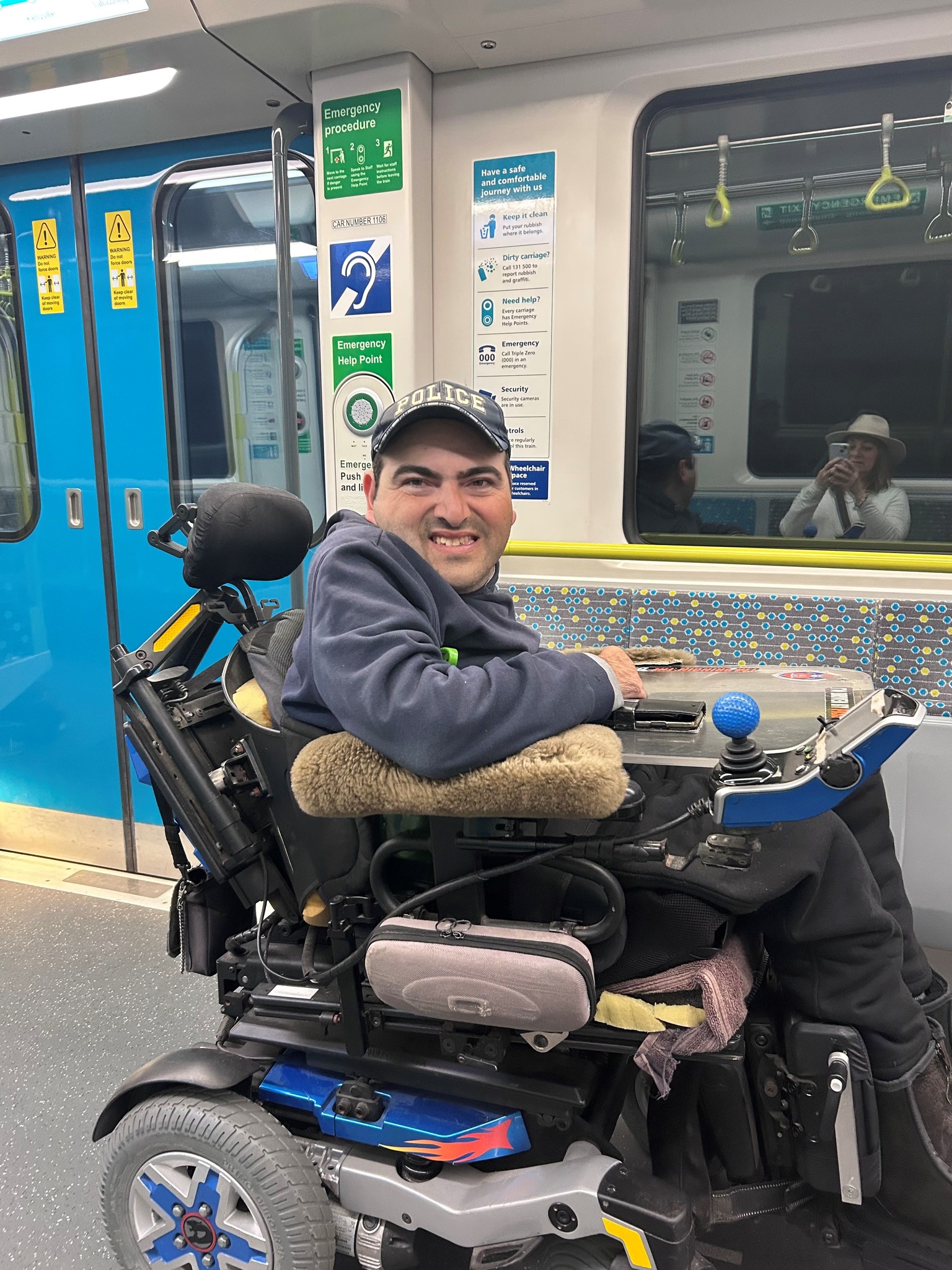 Photo of Vincent at the metro station