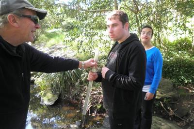 Checking the water